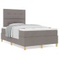 vidaXL Letto con Box Spring e Materasso Tortora Piccolo Matrimoniale in Tessuto