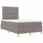 vidaXL Letto con Box Spring e Materasso Tortora Piccolo Matrimoniale in Tessuto
