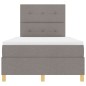 vidaXL Letto con Box Spring e Materasso Tortora Piccolo Matrimoniale in Tessuto
