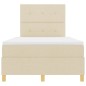 vidaXL Letto Box Spring Con Materasso Panna Matrimoniale Piccola Tessuto