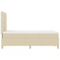 vidaXL Letto Box Spring Con Materasso Panna Matrimoniale Piccola Tessuto