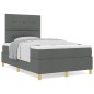 vidaXL Letto Box Spring con Materasso Grigio Scuro 120x200 cm Tessuto