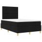 vidaXL Letto con box spring e materasso nero 120x200 cm tessuto