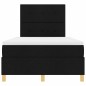 vidaXL Letto con box spring e materasso nero 120x200 cm tessuto