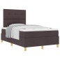 vidaXL Letto con Rete con Materasso Marrone Scuro 120x200 cm Tessuto vidaXL Letto con Rete con Materasso Marrone Scuro 120x200 cm Tessuto