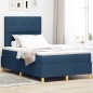 vidaXL Letto con Box Spring e Materasso Blu 120x200 cm Tessuto vidaXL Letto con Box Spring e Materasso Blu 120x200 cm Tessuto