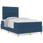 vidaXL Letto con Box Spring e Materasso Blu 120x200 cm Tessuto vidaXL Letto con Box Spring e Materasso Blu 120x200 cm Tessuto
