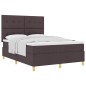 vidaXL Letto a molle con materasso marrone scuro 140x190 cm in tessuto vidaXL Letto a molle con materasso marrone scuro 140x190 cm in tessuto