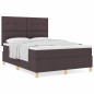 vidaXL Letto a molle con materasso marrone scuro 140x190 cm in tessuto vidaXL Letto a molle con materasso marrone scuro 140x190 cm in tessuto