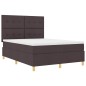 vidaXL Letto a molle con materasso marrone scuro 140x190 cm in tessuto vidaXL Letto a molle con materasso marrone scuro 140x190 cm in tessuto