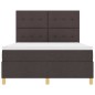 vidaXL Letto a molle con materasso marrone scuro 140x190 cm in tessuto vidaXL Letto a molle con materasso marrone scuro 140x190 cm in tessuto