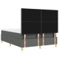 vidaXL Letto con boxspring e materasso grigio scuro 160x200 cm in tessuto