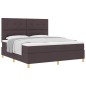 vidaXL Letto a Box Spring con Materasso Marrone Scuro Super King Tessuto