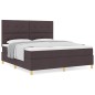 vidaXL Letto a Box Spring con Materasso Marrone Scuro Super King Tessuto