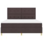 vidaXL Letto a Box Spring con Materasso Marrone Scuro Super King Tessuto