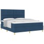 vidaXL Letto a Molle con Materasso Blu Super King in Tessuto