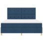 vidaXL Letto a Molle con Materasso Blu Super King in Tessuto