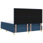 vidaXL Letto a Molle con Materasso Blu Super King in Tessuto