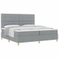 vidaXL Letto a molle e materasso grigio chiaro 200x200 cm in tessuto vidaXL Letto a molle e materasso grigio chiaro 200x200 cm in tessuto