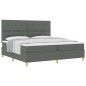 vidaXL Letto a Molla e Materasso Grigio Scuro 200x200 cm in Tessuto