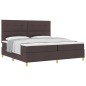 vidaXL Letto con Box Spring Marrone Scuro 200x200 cm Tessuto