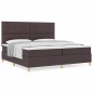 vidaXL Letto con Box Spring Marrone Scuro 200x200 cm Tessuto