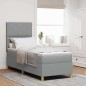 vidaXL Letto box spring con materasso grigio chiaro 80x200 cm in tessuto
