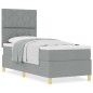 vidaXL Letto box spring con materasso grigio chiaro 80x200 cm in tessuto