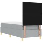 vidaXL Letto box spring con materasso grigio chiaro 80x200 cm in tessuto