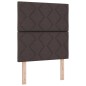vidaXL Letto con rete a molla e materasso Marrone scuro 80x200 cm Tessuto vidaXL Letto con rete a molla e materasso Marrone scuro 80x200 cm Tessuto