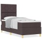 vidaXL Letto con rete a molla e materasso Marrone scuro 80x200 cm Tessuto vidaXL Letto con rete a molla e materasso Marrone scuro 80x200 cm Tessuto