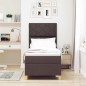 vidaXL Letto con rete a molla e materasso Marrone scuro 80x200 cm Tessuto vidaXL Letto con rete a molla e materasso Marrone scuro 80x200 cm Tessuto