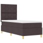 vidaXL Letto con rete a molla e materasso Marrone scuro 80x200 cm Tessuto vidaXL Letto con rete a molla e materasso Marrone scuro 80x200 cm Tessuto