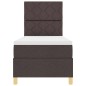 vidaXL Letto con rete a molla e materasso Marrone scuro 80x200 cm Tessuto vidaXL Letto con rete a molla e materasso Marrone scuro 80x200 cm Tessuto