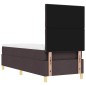 vidaXL Letto con rete a molla e materasso Marrone scuro 80x200 cm Tessuto vidaXL Letto con rete a molla e materasso Marrone scuro 80x200 cm Tessuto