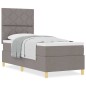 vidaXL Letto con Rete e Materasso Tortora 80x200 cm Tessuto vidaXL Letto con Rete e Materasso Tortora 80x200 cm Tessuto