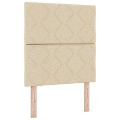 vidaXL Letto a rete con Materasso Panna 80x200 cm in Tessuto