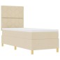 vidaXL Letto a rete con Materasso Panna 80x200 cm in Tessuto vidaXL Letto a rete con Materasso Panna 80x200 cm in Tessuto
