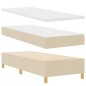 vidaXL Letto a rete con Materasso Panna 80x200 cm in Tessuto vidaXL Letto a rete con Materasso Panna 80x200 cm in Tessuto