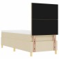 vidaXL Letto a rete con Materasso Panna 80x200 cm in Tessuto vidaXL Letto a rete con Materasso Panna 80x200 cm in Tessuto