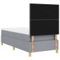 vidaXL Letto a Box Spring Grigio Chiaro 90x200 cm con Materasso vidaXL Letto a Box Spring Grigio Chiaro 90x200 cm con Materasso