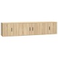 Set di Mobili Porta TV 3 pz Rovere Sonoma in Legno Multistrato Set di Mobili Porta TV 3 pz Rovere Sonoma in Legno Multistrato