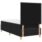 vidaXL Letto con Rete a Molle e Materasso Nero 90x200 cm in Tessuto