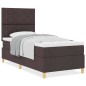 vidaXL Letto a box spring con materasso marrone scuro 90 x 200 cm vidaXL Letto a box spring con materasso marrone scuro 90 x 200 cm