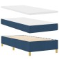 vidaXL Letto con Box Spring Blu 90x200 cm Tessuto vidaXL Letto con Box Spring Blu 90x200 cm Tessuto