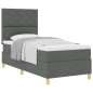 vidaXL Letto a Rete con Materasso Grigio Scuro 100x200 cm Tessuto vidaXL Letto a Rete con Materasso Grigio Scuro 100x200 cm Tessuto