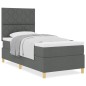 vidaXL Letto a Rete con Materasso Grigio Scuro 100x200 cm Tessuto vidaXL Letto a Rete con Materasso Grigio Scuro 100x200 cm Tessuto