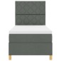 vidaXL Letto a Rete con Materasso Grigio Scuro 100x200 cm Tessuto vidaXL Letto a Rete con Materasso Grigio Scuro 100x200 cm Tessuto