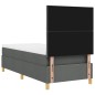 vidaXL Letto a Rete con Materasso Grigio Scuro 100x200 cm Tessuto vidaXL Letto a Rete con Materasso Grigio Scuro 100x200 cm Tessuto
