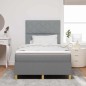vidaXL Letto con Rete e Materasso Grigio Chiaro Piccolo Matrimoniale in Tessuto vidaXL Letto con Rete e Materasso Grigio Chiaro Piccolo Matrimoniale in Tessuto